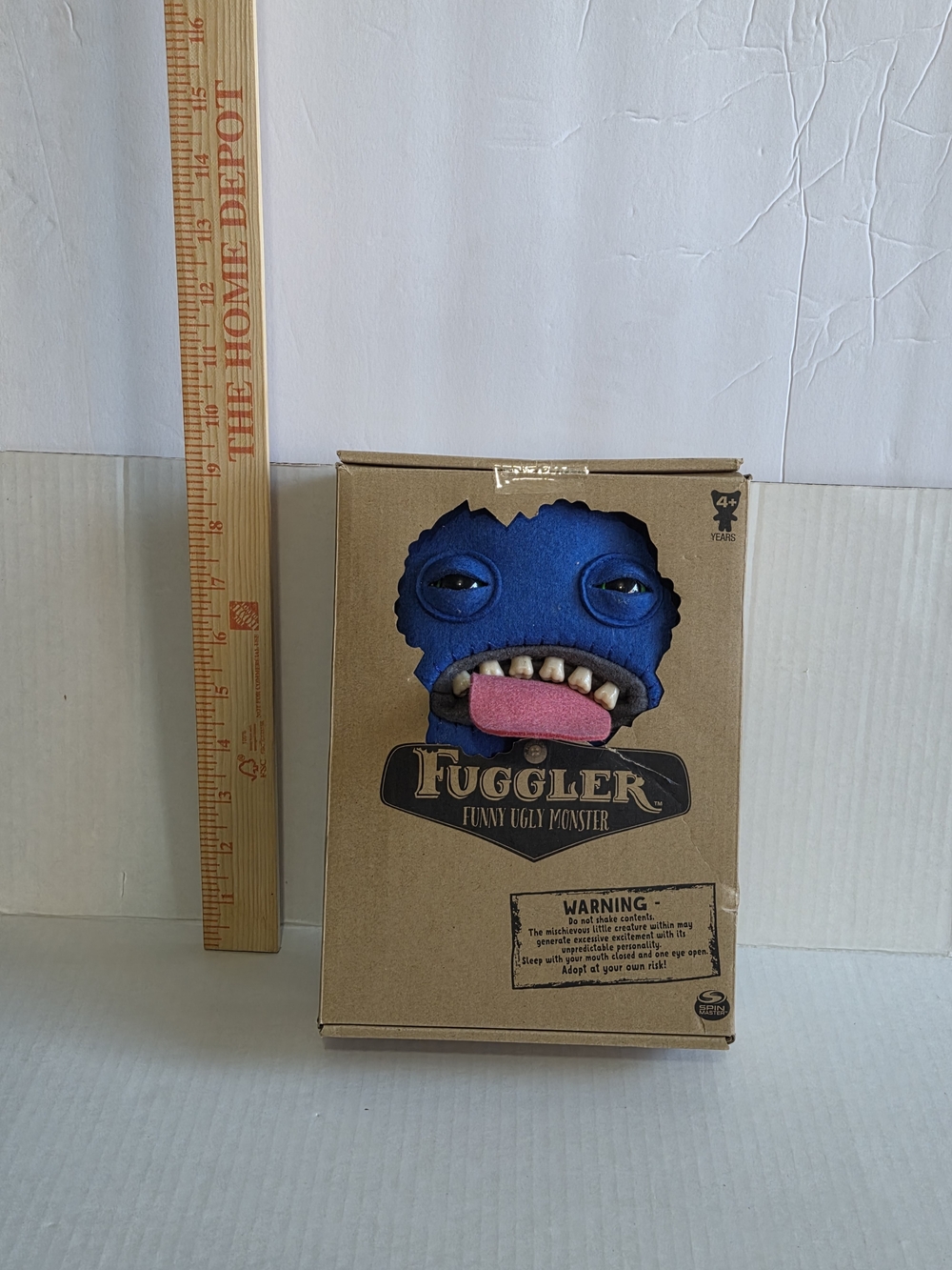 Fuggler Blue Oogah Boogah Plush Monster with Pink Tongue